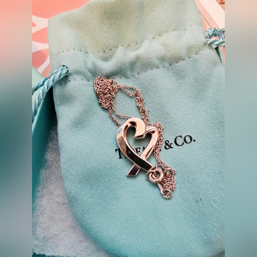 Tiffany & Co Large Loving Heart Necklace FULL INCLUSION - Picture 2 of 11